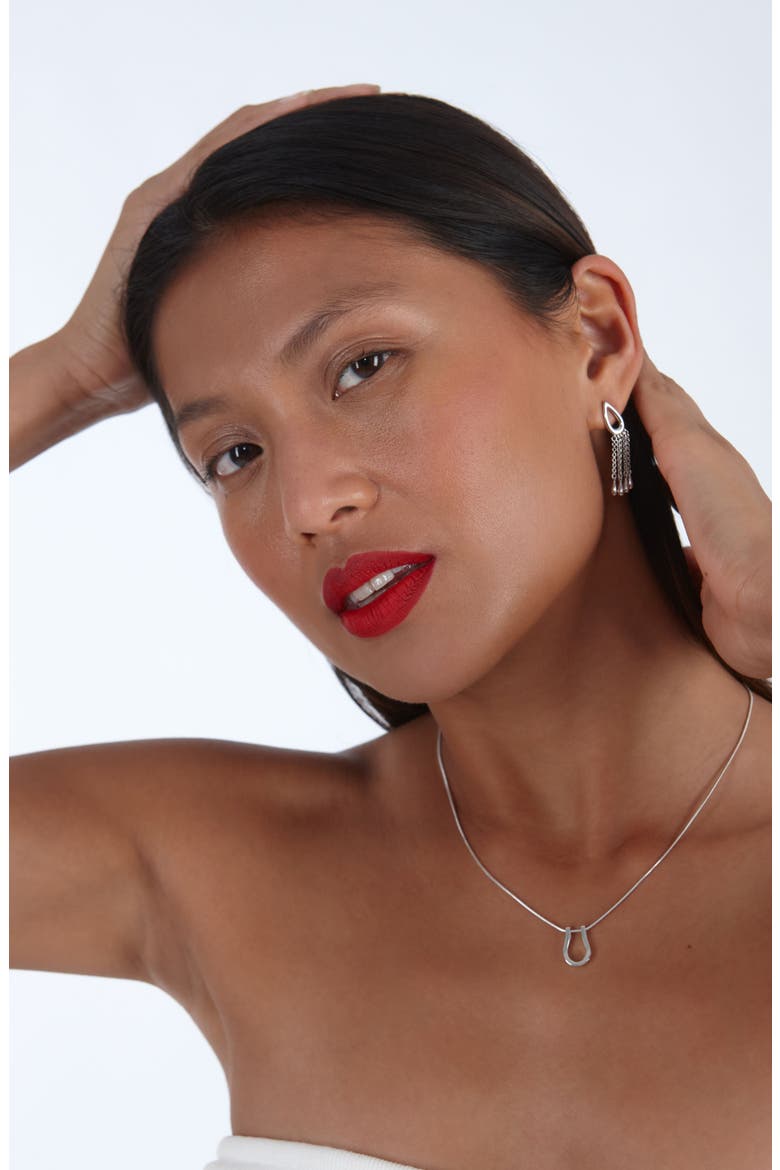 Petal Chandelier Earrings, Alternate, color, Sterling Silver