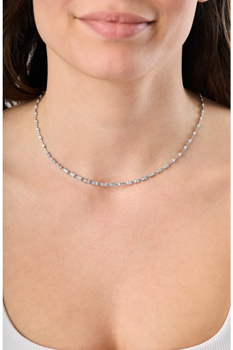 18K Gold Gatsby Diamond Tennis Necklace, 3.00ct. (Online Trunk Show), Alternate, color, 18K WHITE GOLD