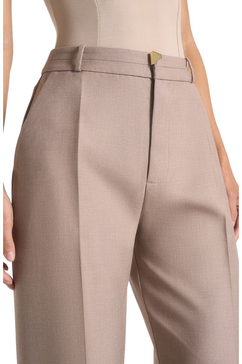 Doria Tailored Trousers With Waistband Detail, Alternate, color, Taupe