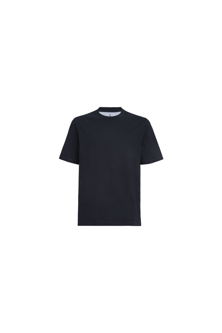Cotton jersey V-neck T-shirt, Alternate, color, Navy Blue