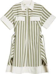 3.1 Phillip Lim Stripe Cotton & Silk Shirtdress