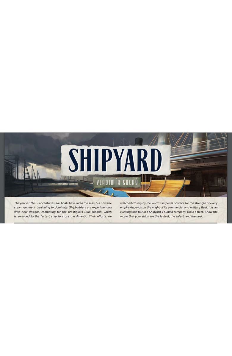 Rio Grande Games Shipyard 2nd Edition - Strategy Board Game, 19th Century Shipbuilding, Economic
Worker Placement, Age 14+, 1-4 Players, 90-120 Min, Alternate, color, Multicolored