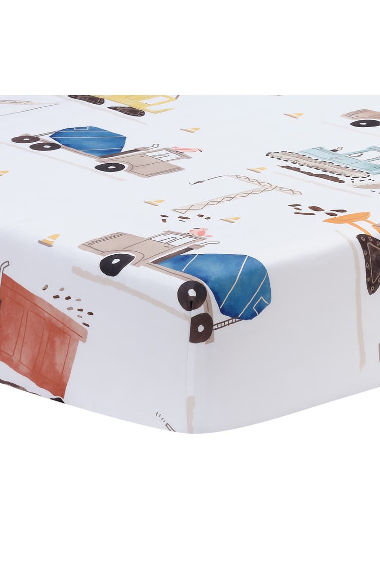 Construction Zone Transportation Twin Sheets & Pillowcase Set, Alternate, color, Multicolor