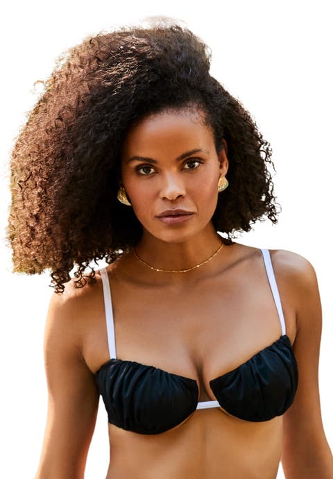 Shirred Underwire Bikini Top