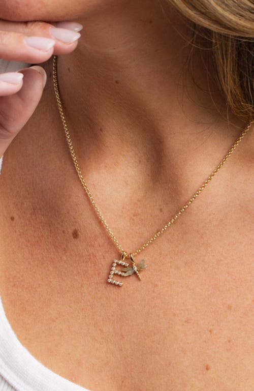 Made By Mary Cz Poppy Charm In Gold