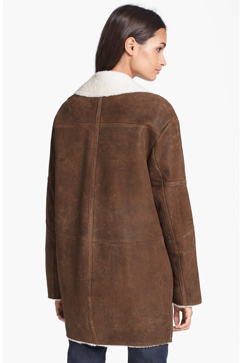 'Datyah' Genuine Lamb Shearling Jacket, Alternate, color, BROWN