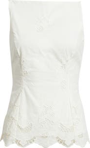 HOUSE OF CB Nolia Broderie Anglaise Cotton Bow Back Top