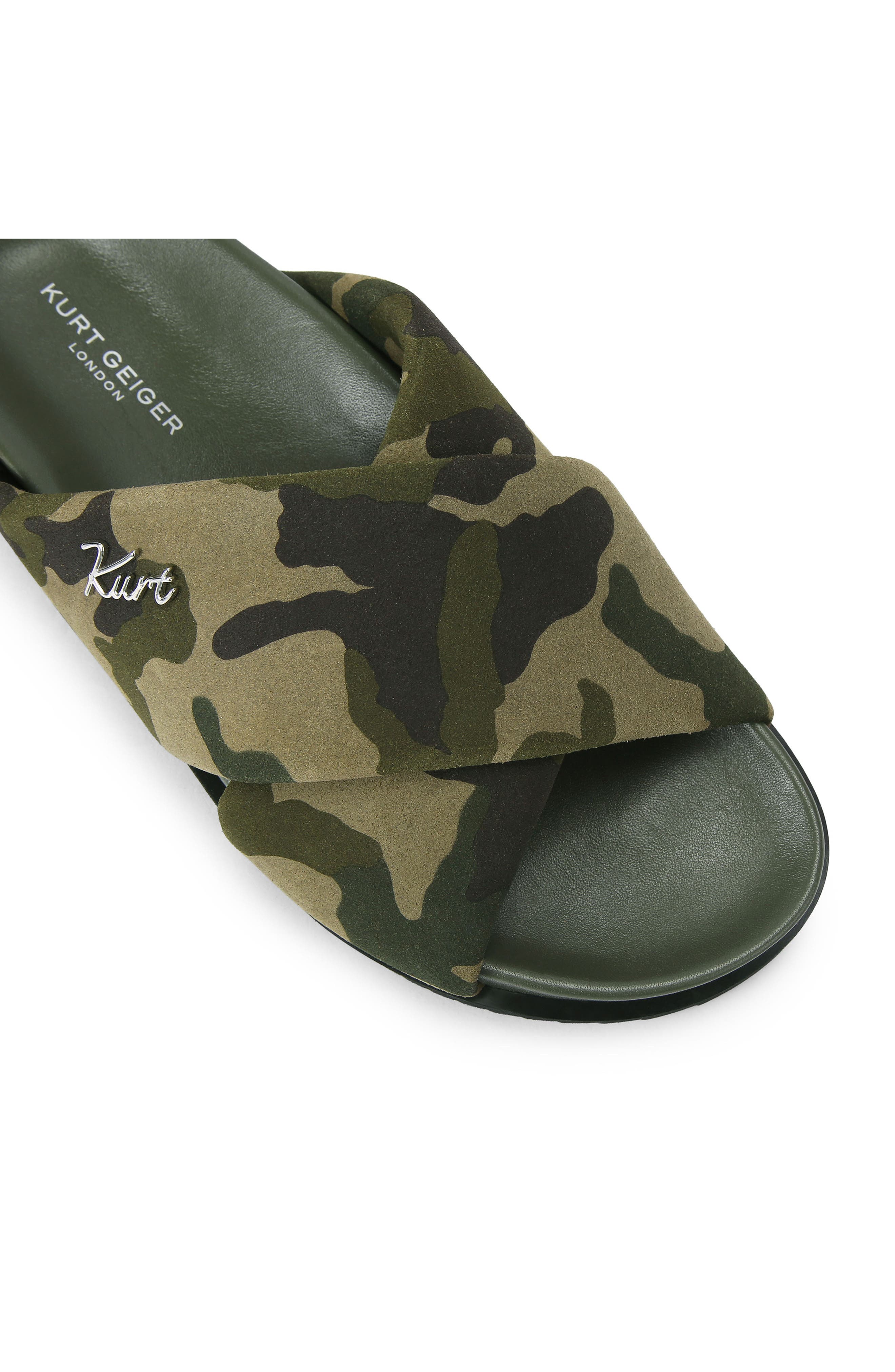 Baron Cross Strap Slide Sandal, Alternate, color, BEIGE/ KHAKI