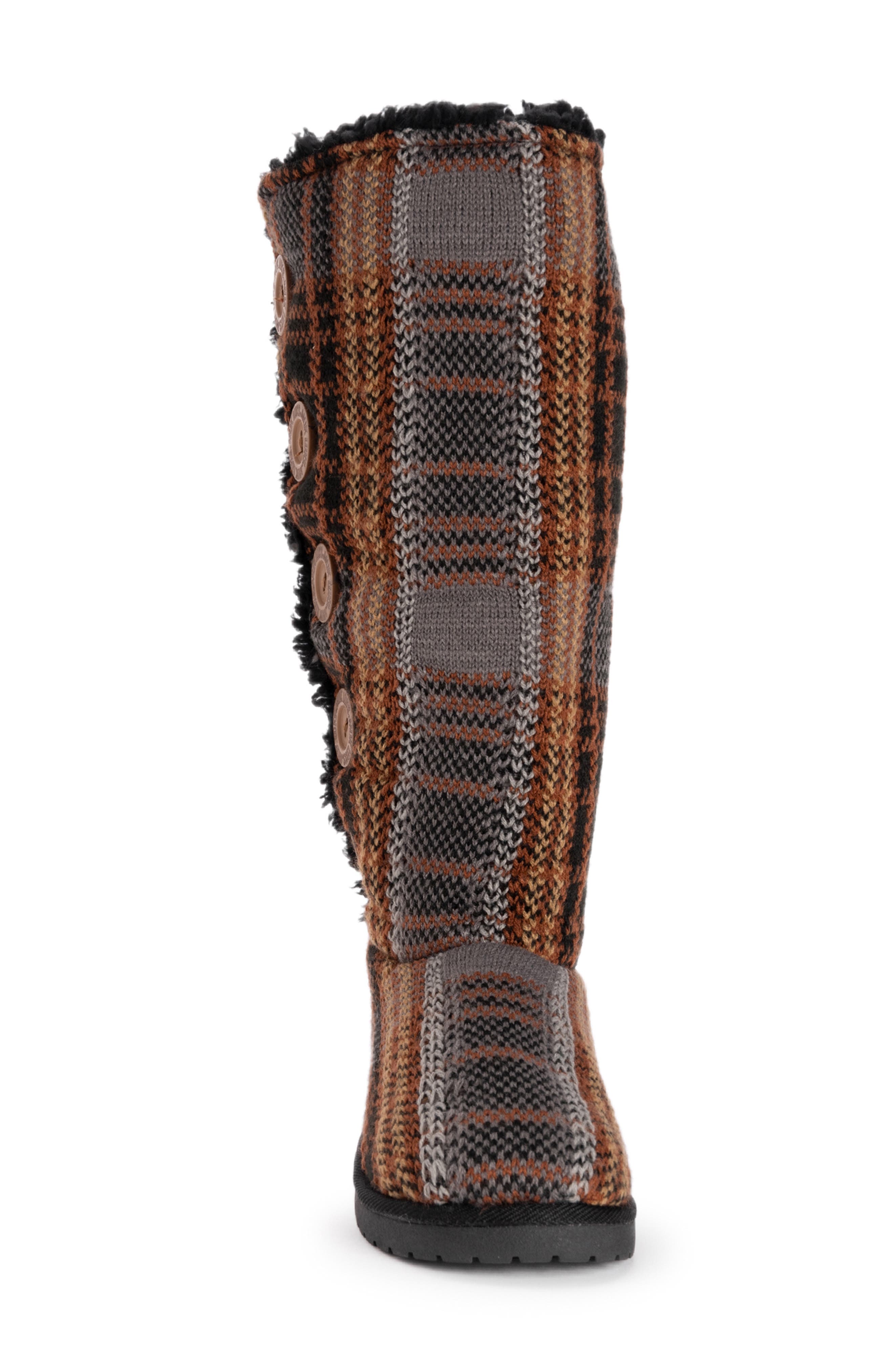 MUK LUKS Malena Plaid Faux Fur Boot, Alternate, color, 