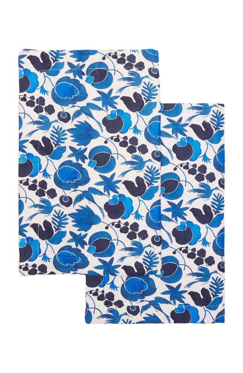 La DoubleJ Placemats Set Of 2, Alternate, color, Wildbird Small Blue