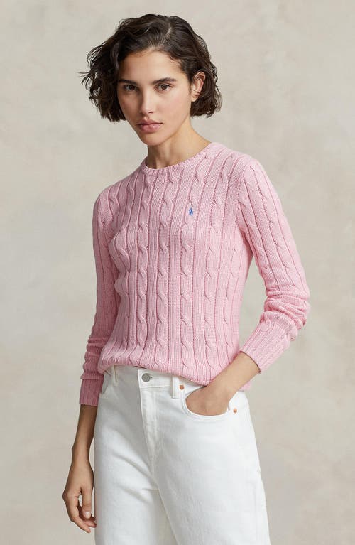 Polo Ralph Lauren Maglia In Cotone A Trecce In Pink