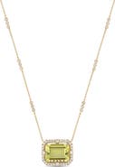 Bony Levy 18K Gold Iris Lemon Quartz & Diamond Pendant Necklace