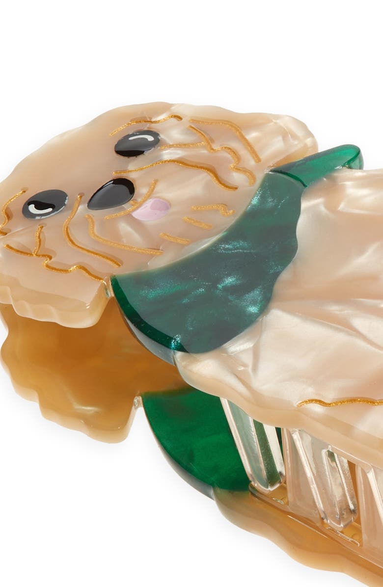 Solar Eclipse Goldendoodle Jaw Hair Clip, Alternate, color, 