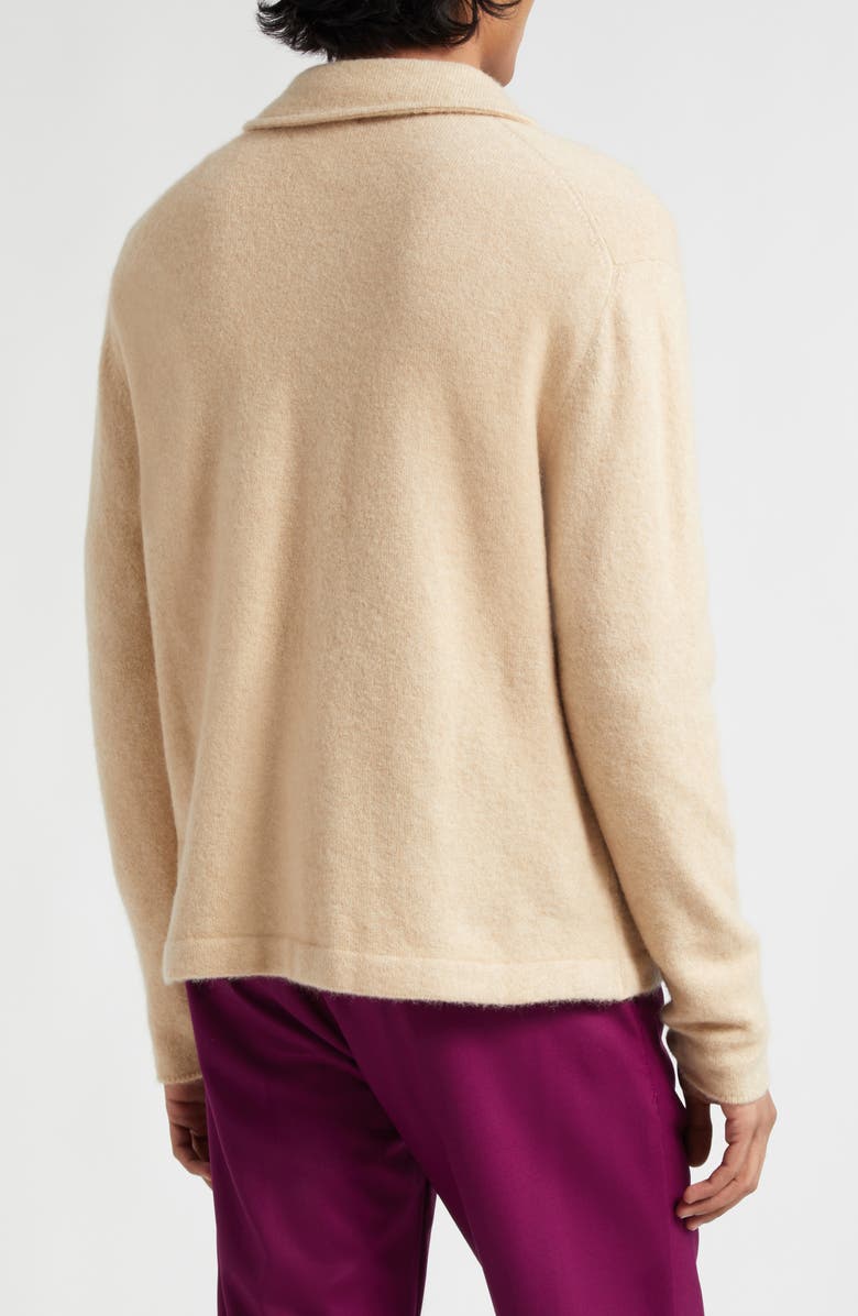 Massimo Alba Scoop Camel Blend Cardigan, Alternate, color, 