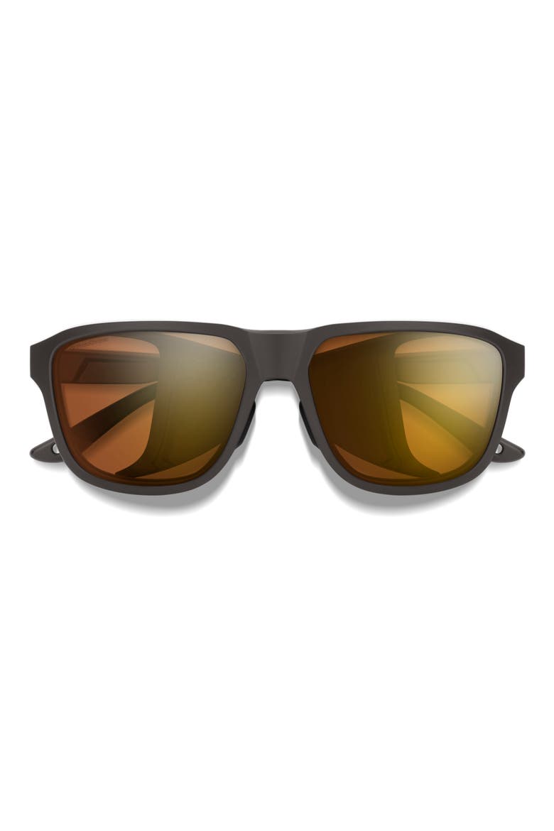 Embark 58mm ChromaPop™ Polarized Square Sunglasses, Main, color, GRAVY / GLACIER COPPER GOLD