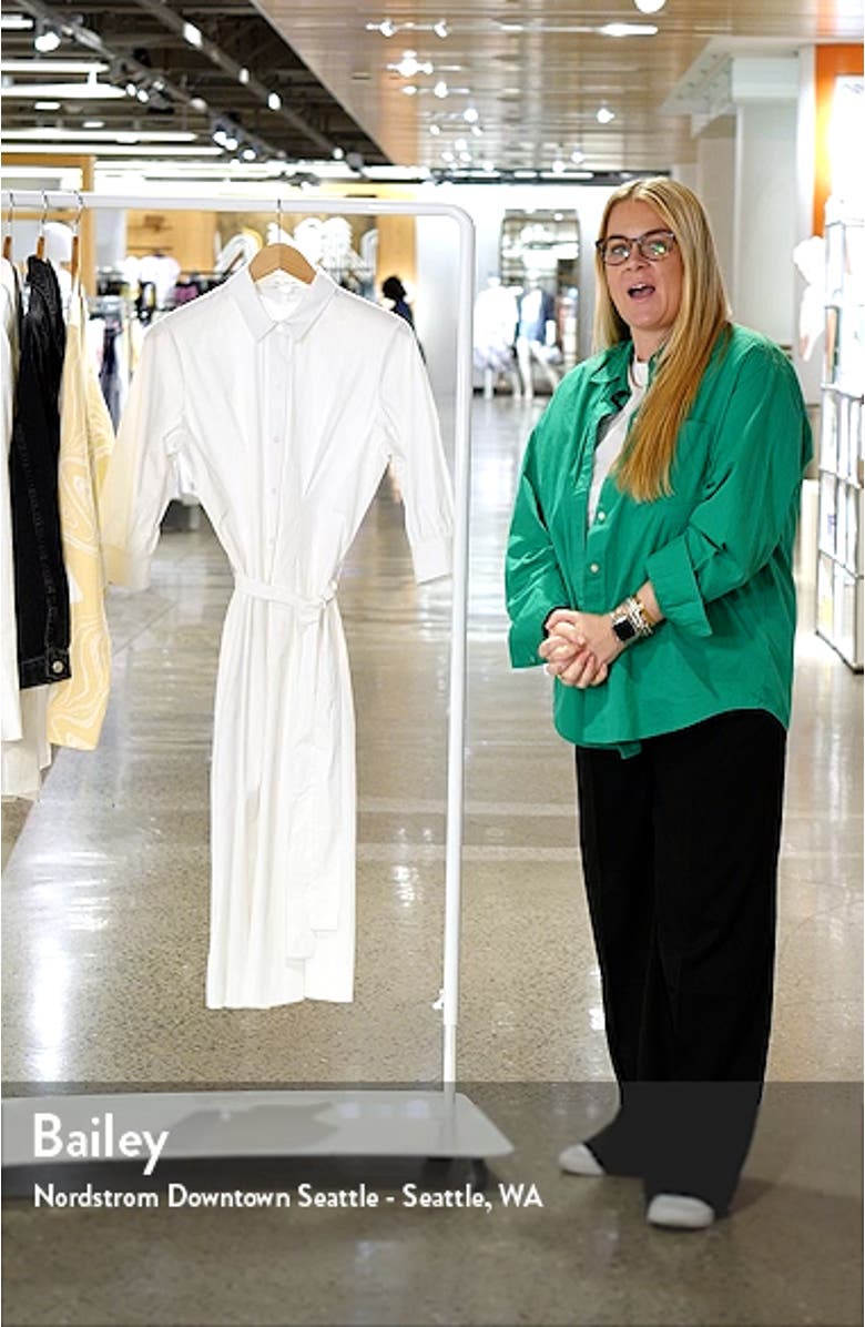 Poplin Long Sleeve Shirtdress, sales video thumbnail