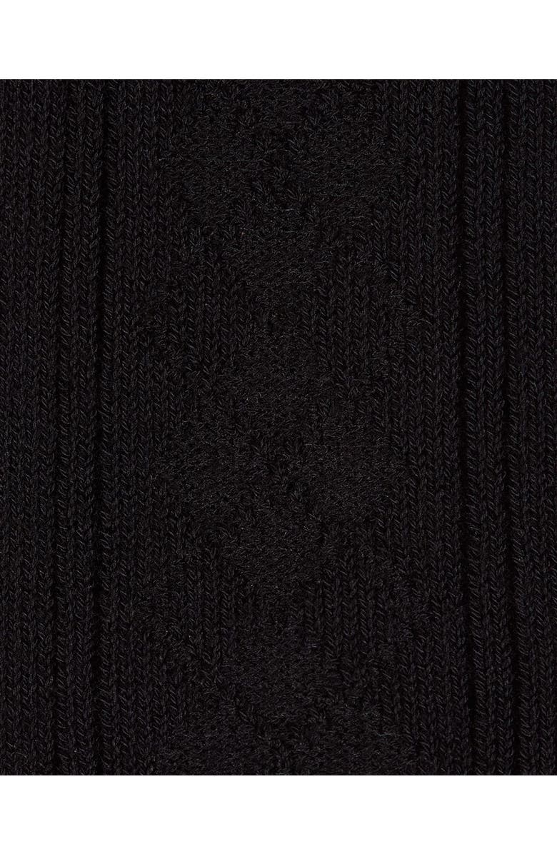 MeMoi Clocking Argyle Crew Socks, Alternate, color, Black