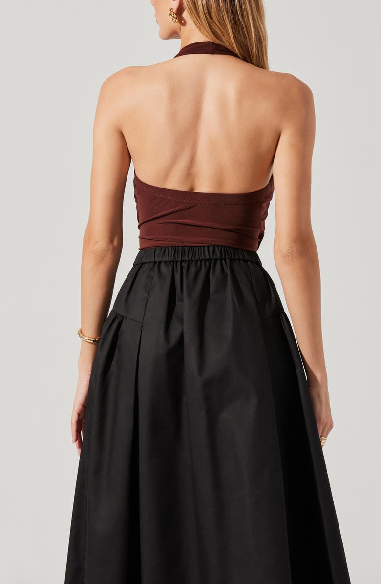 ASTR the Label Dyanna Halter Bodysuit, Alternate, color, Chocolate Brown