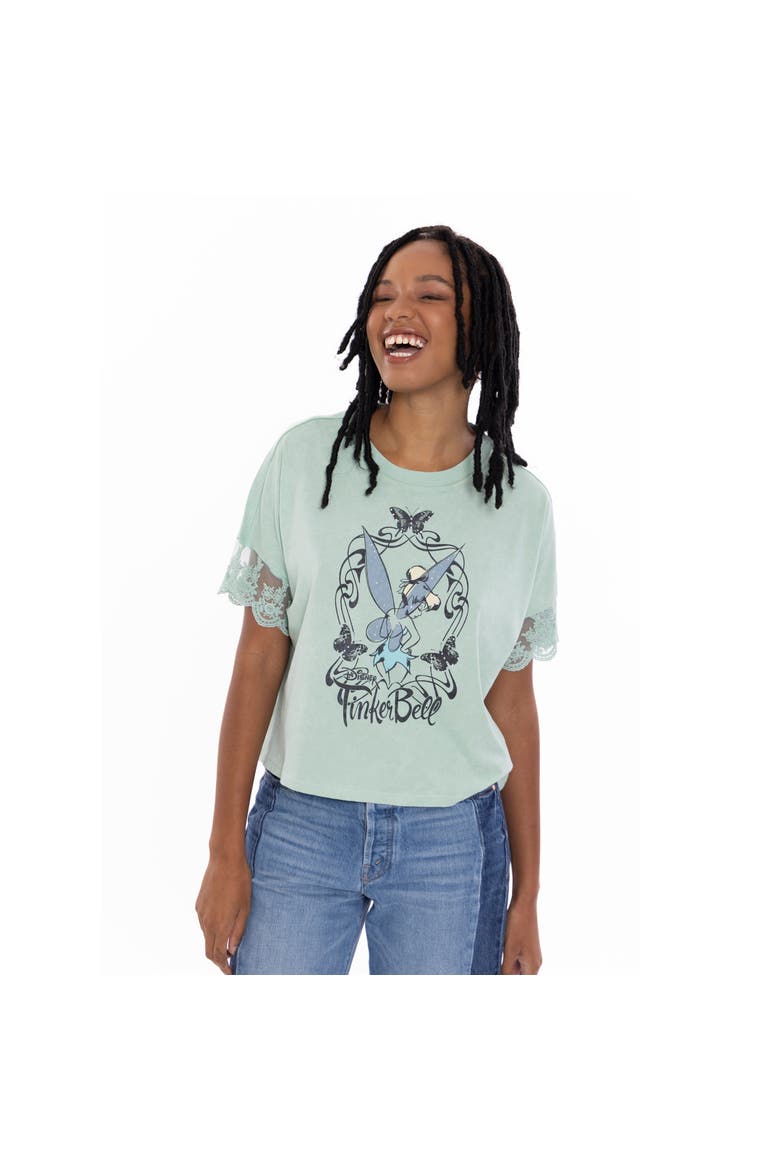 Peter Pan Tinker Bell Short Sleeve T-Shirt, Main, color, Lichen Tinker Bell