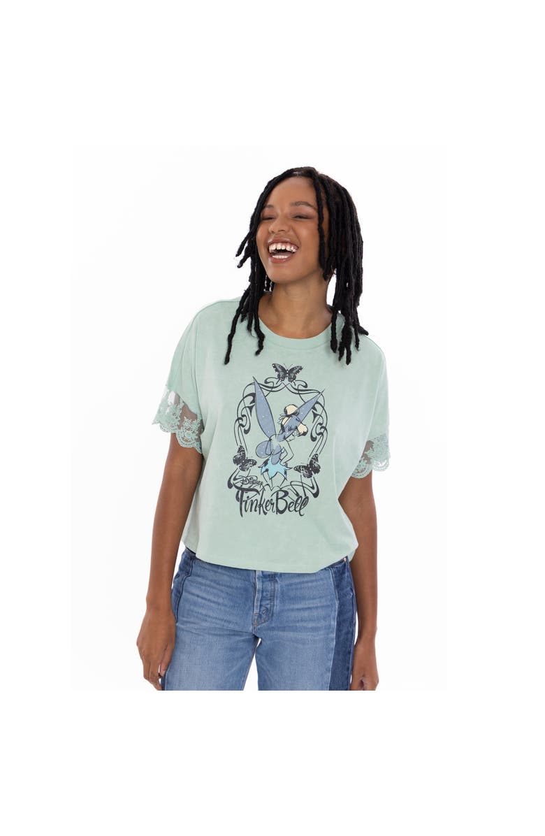 Disney Peter Pan Tinker Bell Short Sleeve T-Shirt, Main, color, Lichen Tinker Bell