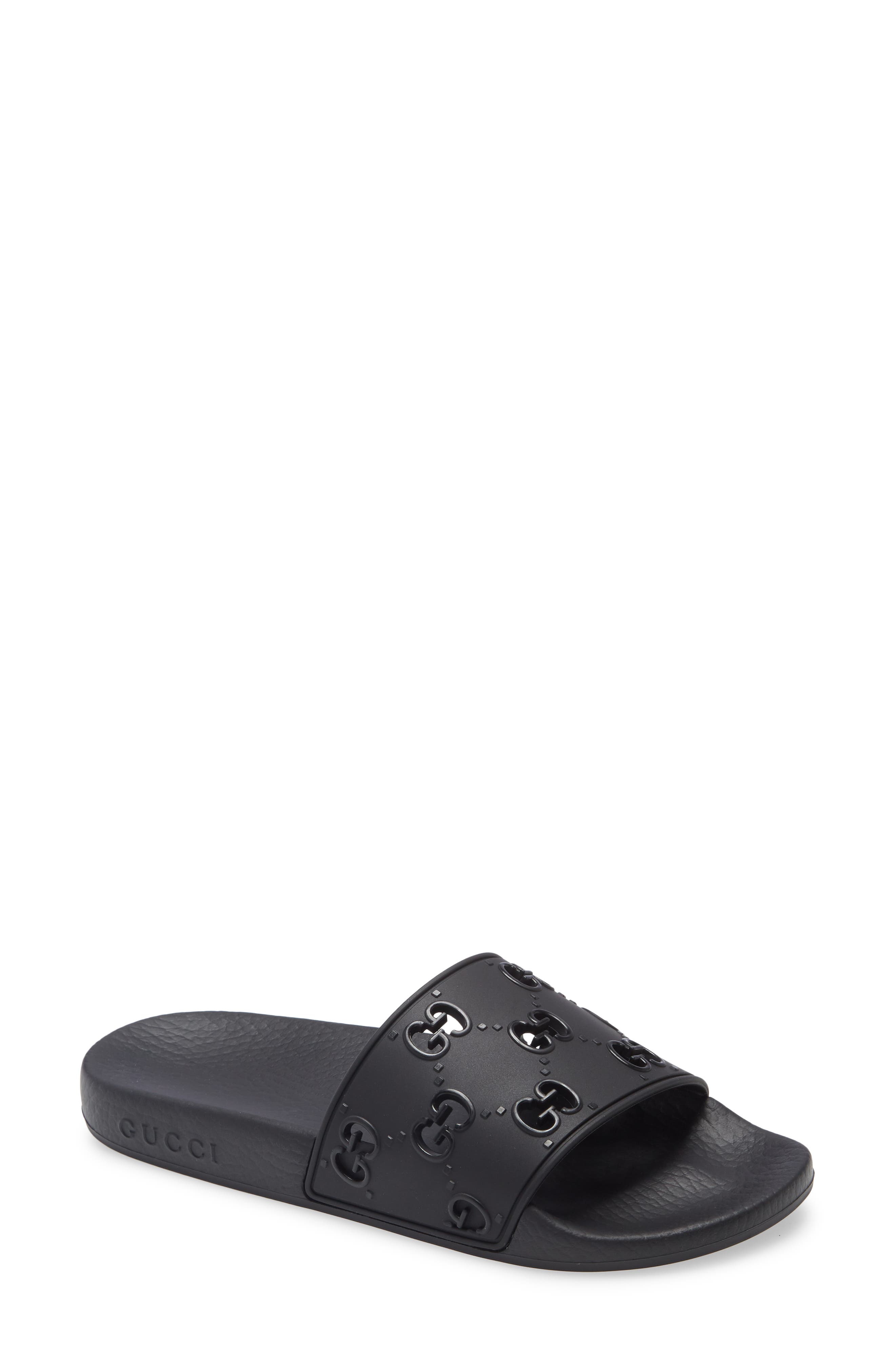 Gucci Pursuit GG Logo Slide Sandal, Main, color, 