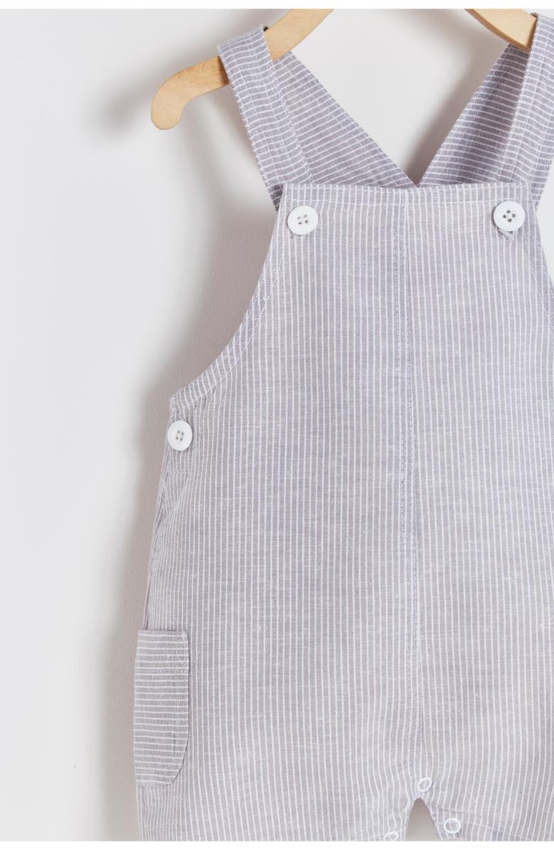 Babycottons Shortall Tim Grey Linen for Infant, Alternate, color,