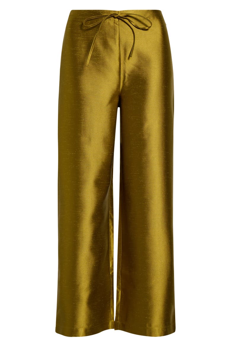 Olina Crop Wide Leg Pants, Main, color, CHARTREUSE