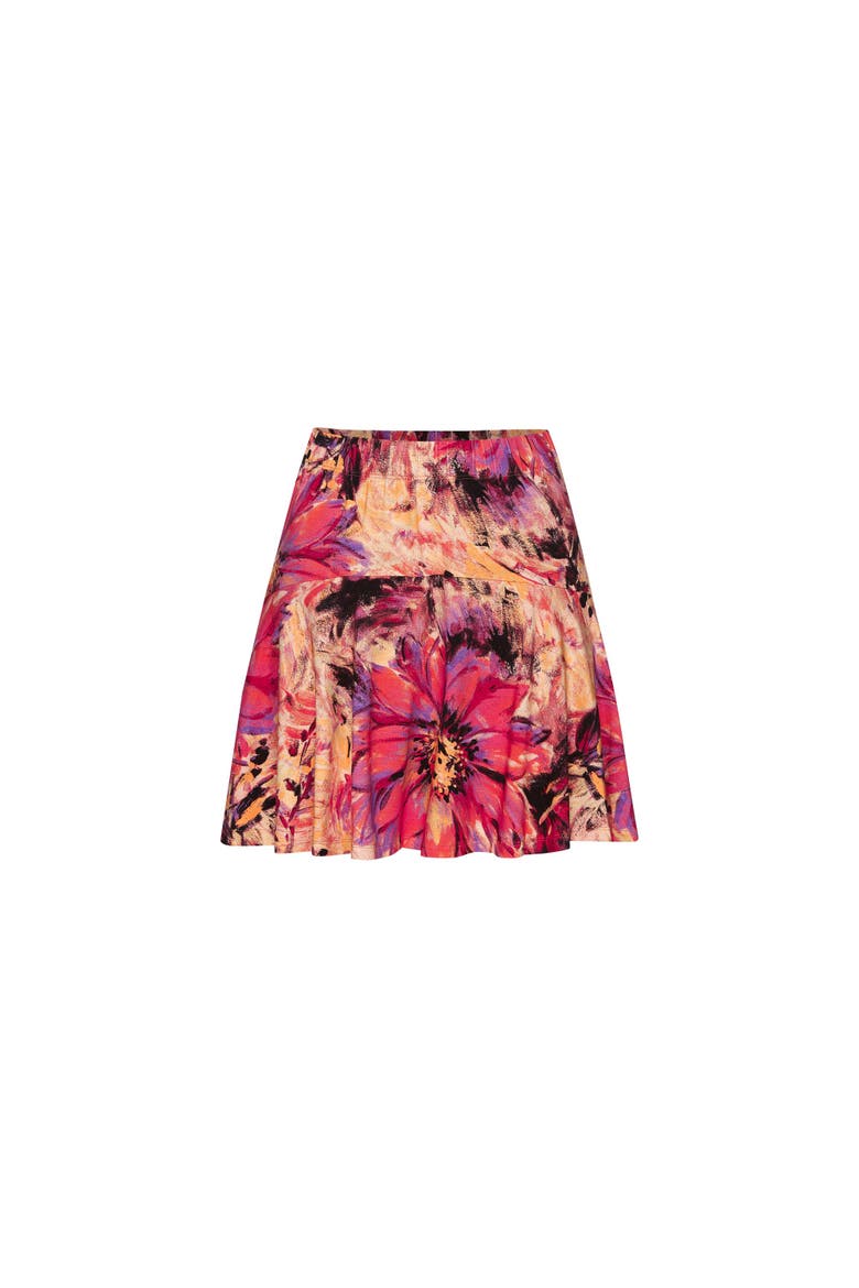 Flared Skort, Alternate, color, Pink-Printed