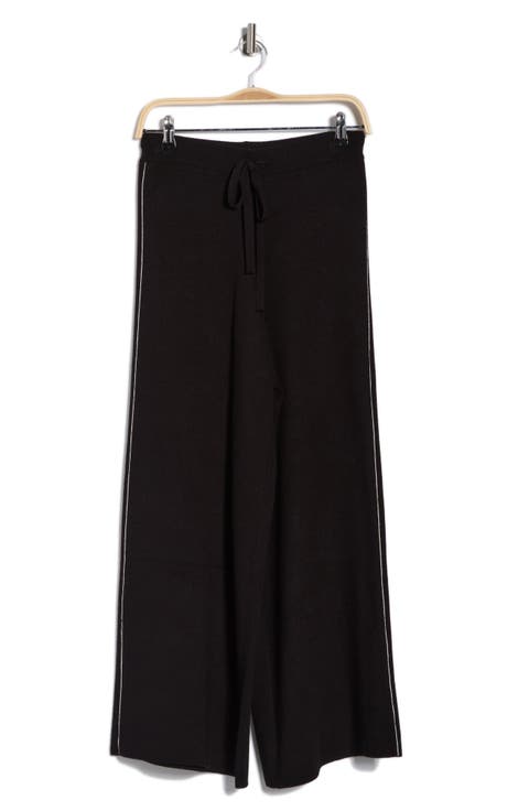 Tipped Wide Leg Sweater Pants