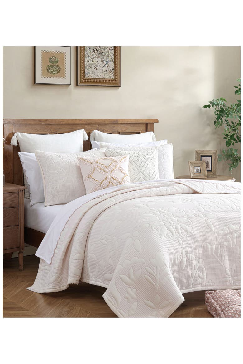 Medallion Floral Comforter & Shams Set, Alternate, color, BLUSH