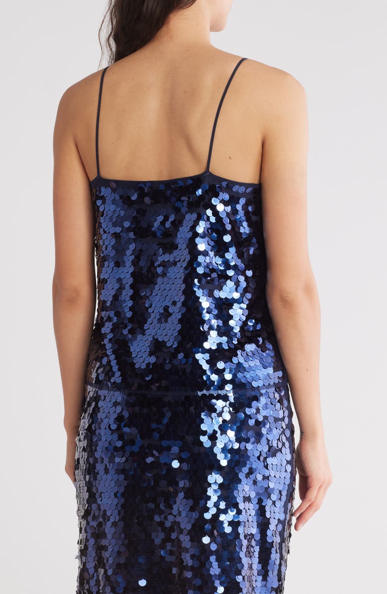 ICHI Sparkle Sequin Camisole, Alternate, color, Maritime Blue
