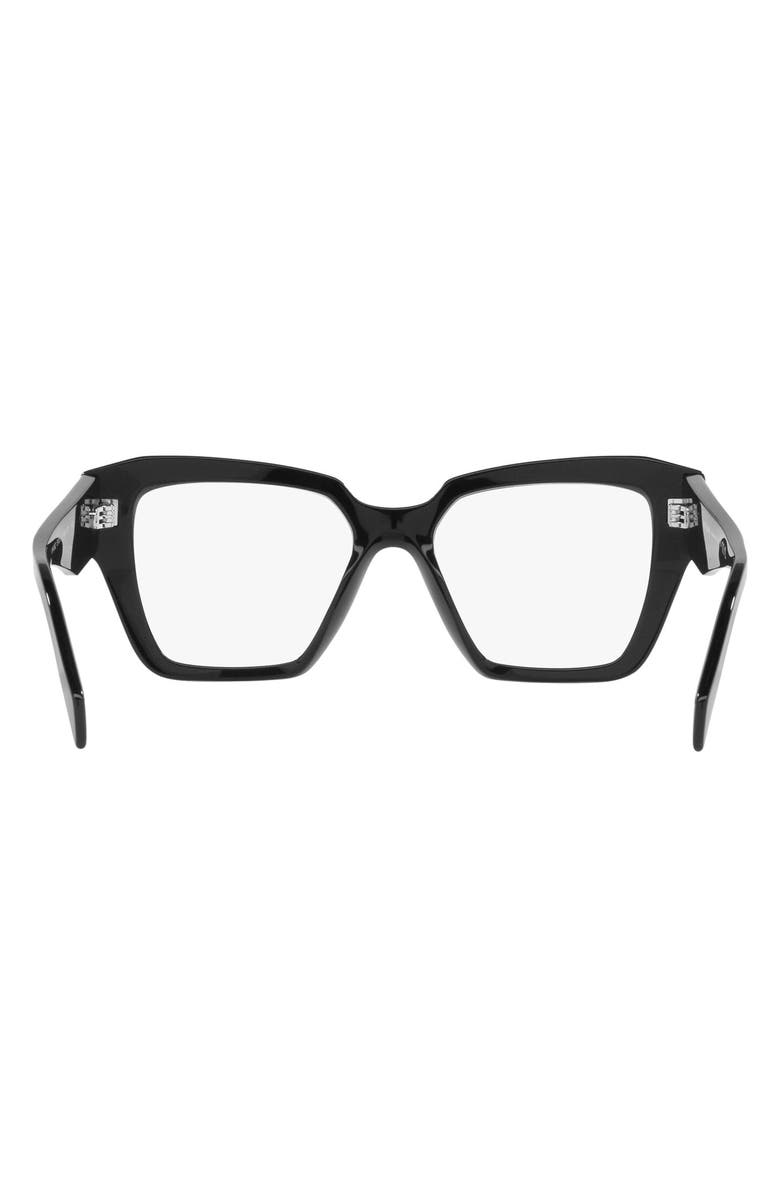 Prada 51mm Square Optical Glasses, Alternate, color, Black