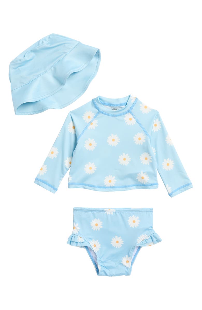 PL Baby by Petit Lem 3-Piece Rashguard Swim Set, Main, color, 