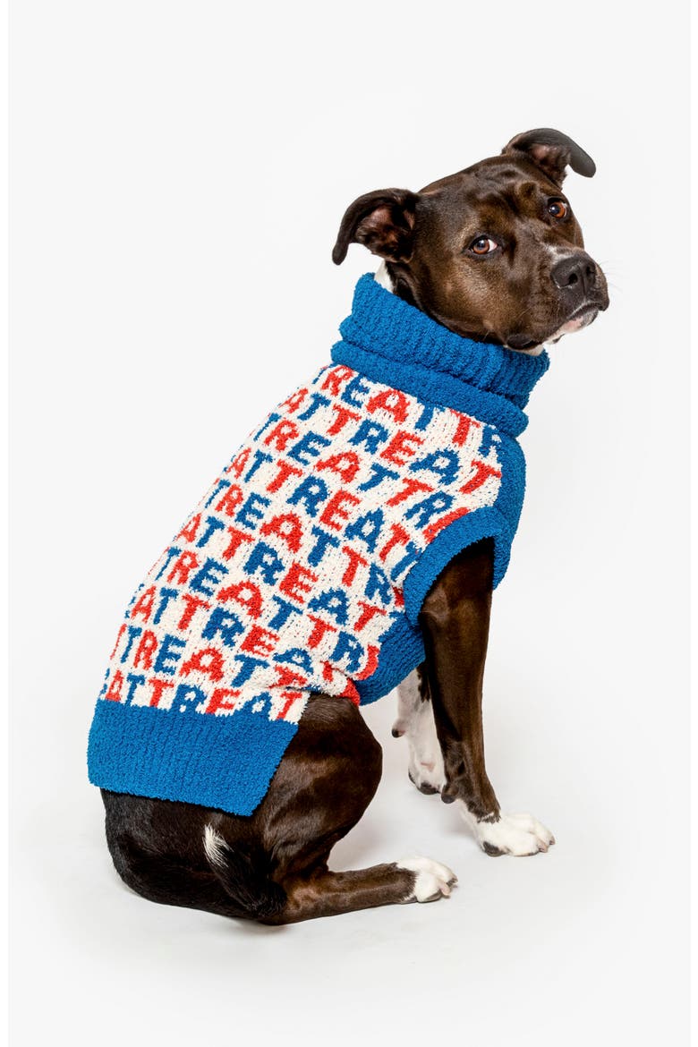 Treat Turtleneck Pet Sweater, Alternate, color, BLUE