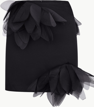 Malva Florea Fitted Floral-Applique Mini Skirt