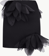 Malva Florea Fitted Floral-Applique Mini Skirt