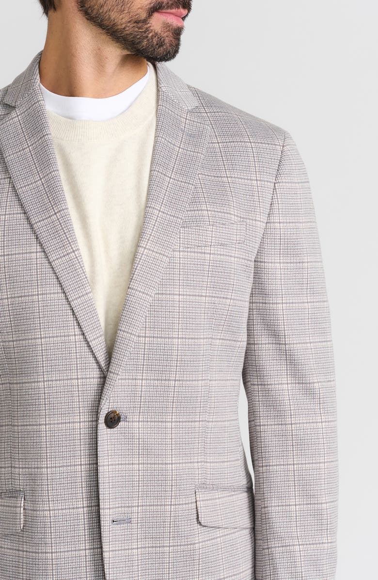 Windowpane Plaid Knit Sport Coat