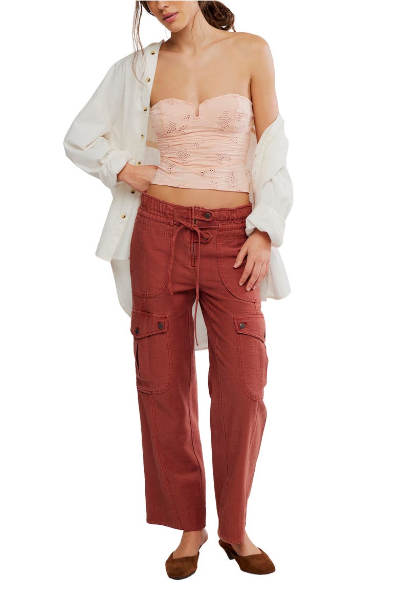 Ever Afternoon Eyelet Strapless Top, Alternate, color, PALE PEACH