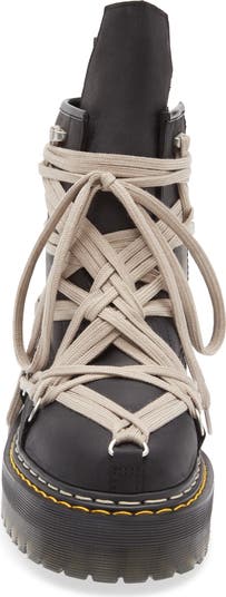 靴 25AW 1460 MEGALACE QUAD RICK OWENS UK9 Dr. Martens x Rick Owens DRKSHDW 1460 Quad Sole Megalace