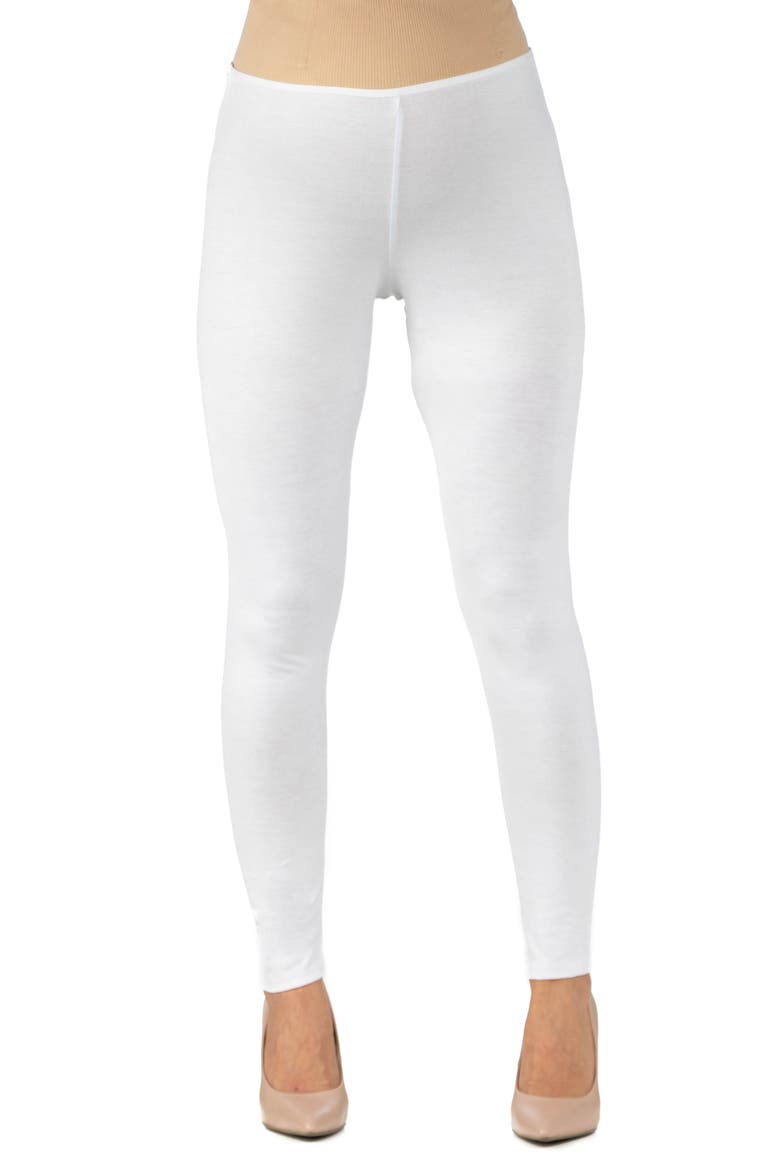 Maternity Stretch Ankle Length Leggings, Main, color, White