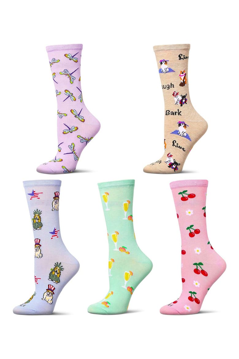 Assorted 5-Pack Crew Socks, Main, color, MULTI