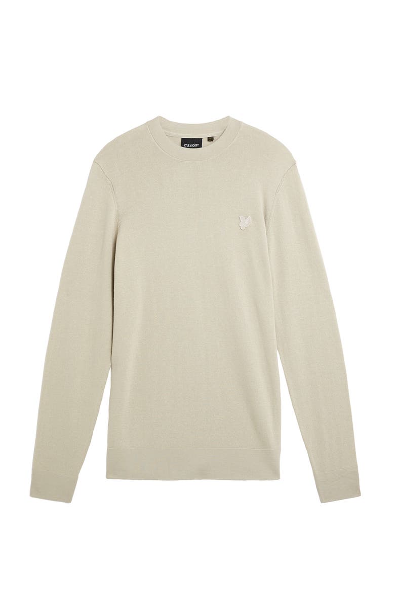 Lyle & Scott Tonal Superfine Crew Neck Sweater, Alternate, color, Willow Grey
