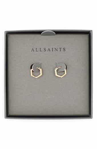Mini Crystal Hexagonal Hoop Earrings