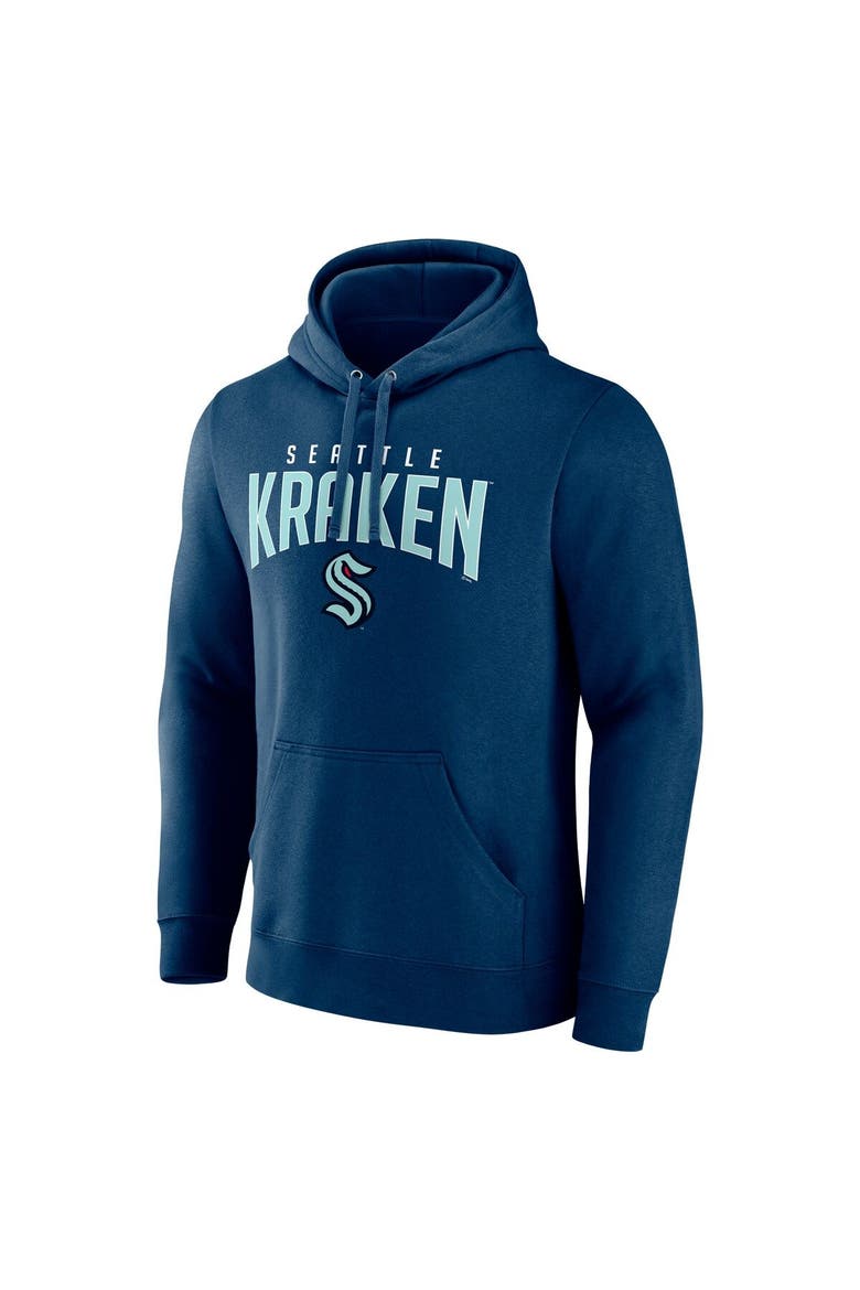 Men's Fanatics Branded Navy Seattle Kraken Special Edition 2.0 Big & Tall Wordmark Pullover Hoodie, Alternate, color, Navy