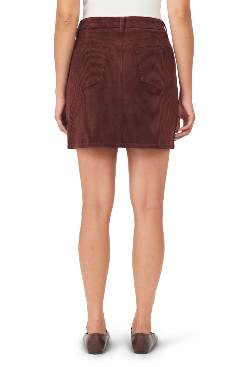 High Waist Corduroy A-Line Skirt, Alternate, color, BROWNSTONE