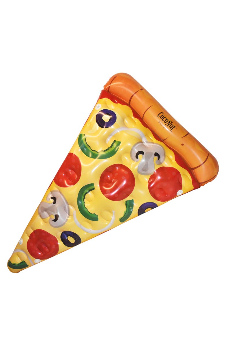 Coconut Float Pizza Slice Pool Float 74 Inch x 44 Inch, Main, color, Multicolored