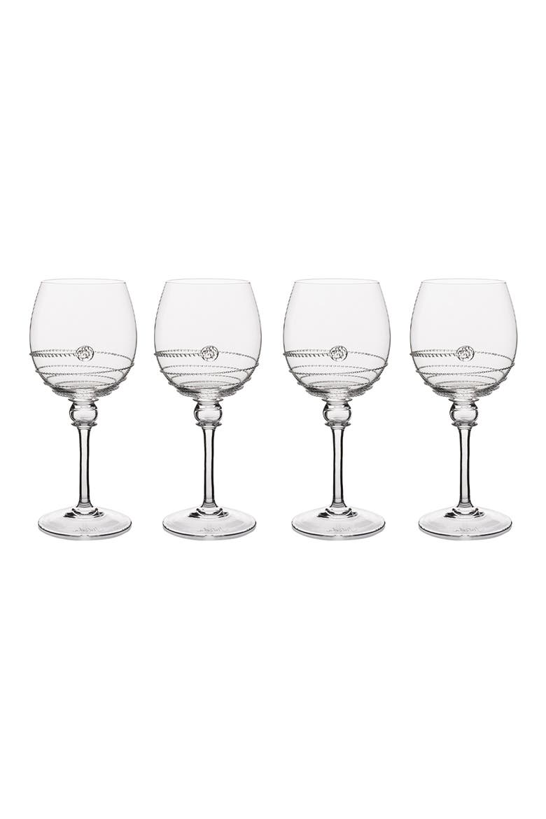 Amalia Set of 4 Stem White Wine Glasses Gift Box, Main, color, CLEAR