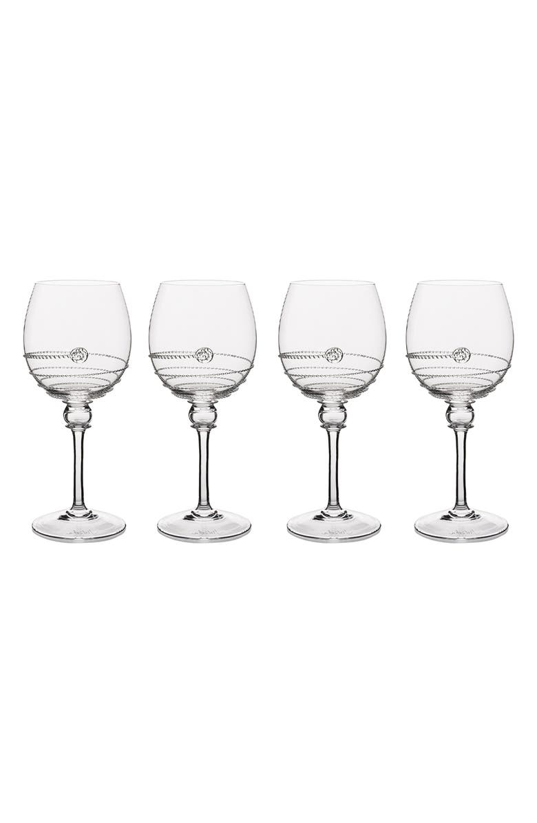 Juliska Amalia Set of 4 Stem White Wine Glasses Gift Box, Main, color,
