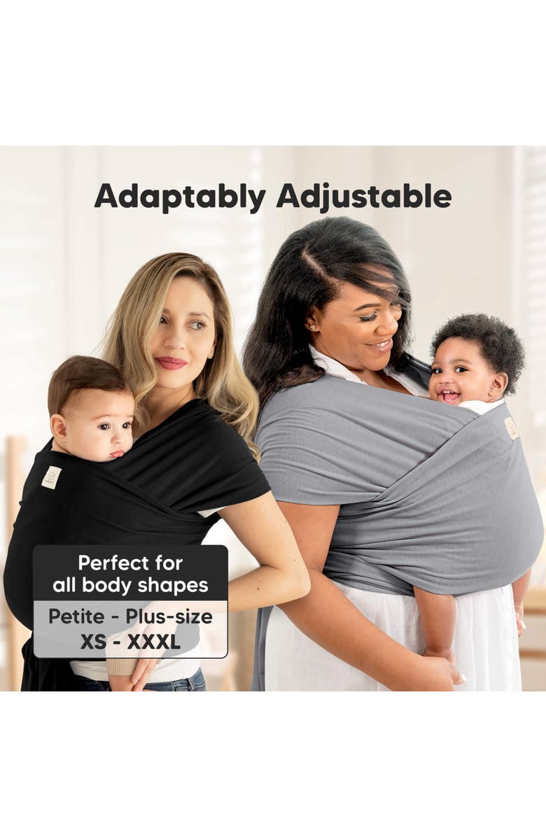 KeaBabies D-Lite Wrap Carrier, Alternate, color, Trendy Black