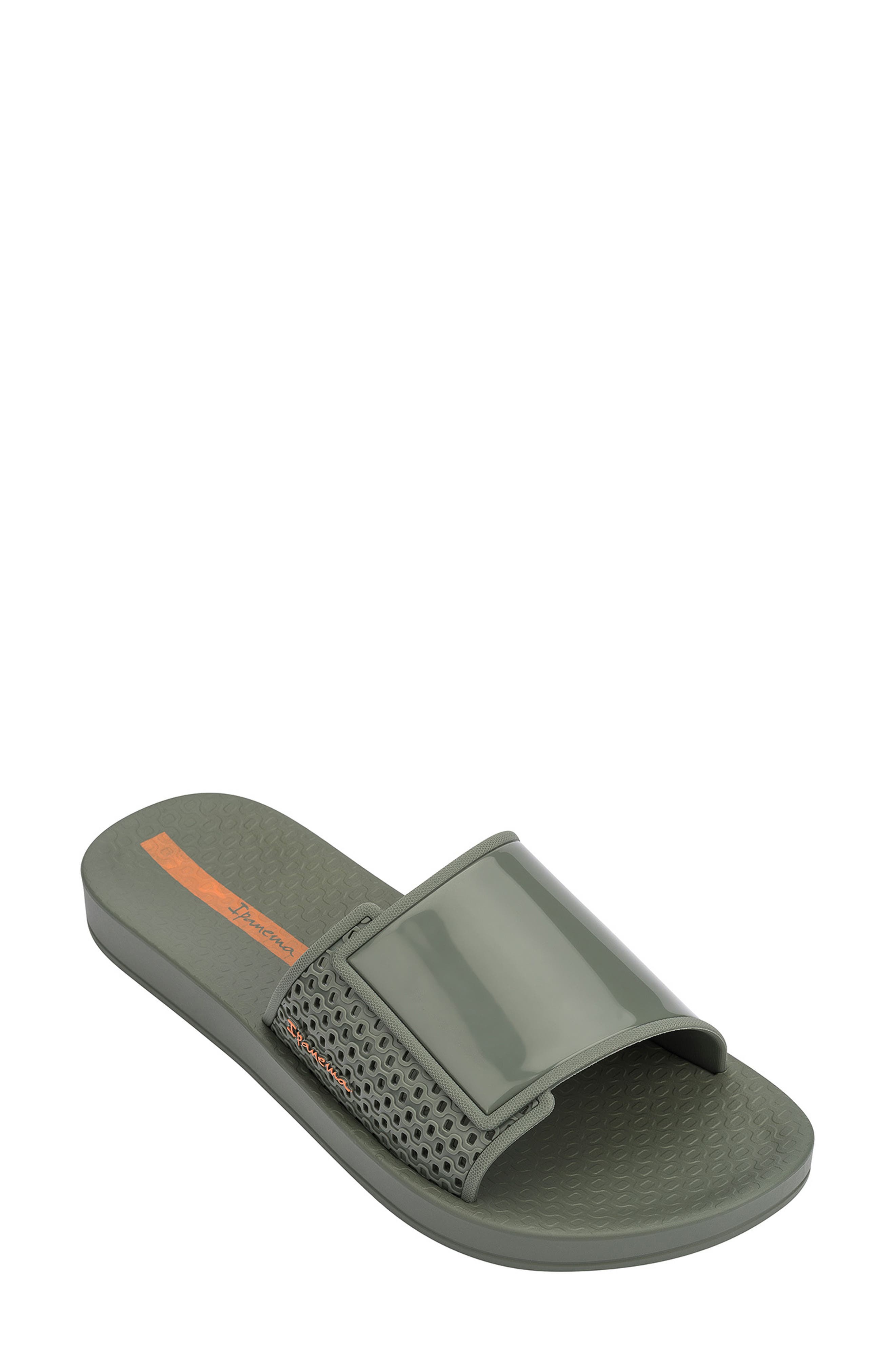 Slide Sandal, Main, color, GREEN